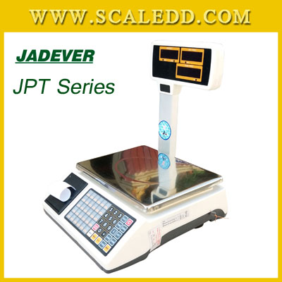 เครื่องชั่งดิจิตอล30กิโลกรัมมีปริ้น ยี่ห้อ JADEVER รุ่น JPT Series ความละเอียด0.005kg (ผ่านตรวจรับรองจากสำนักงานกลางชั่งตวงวัด)