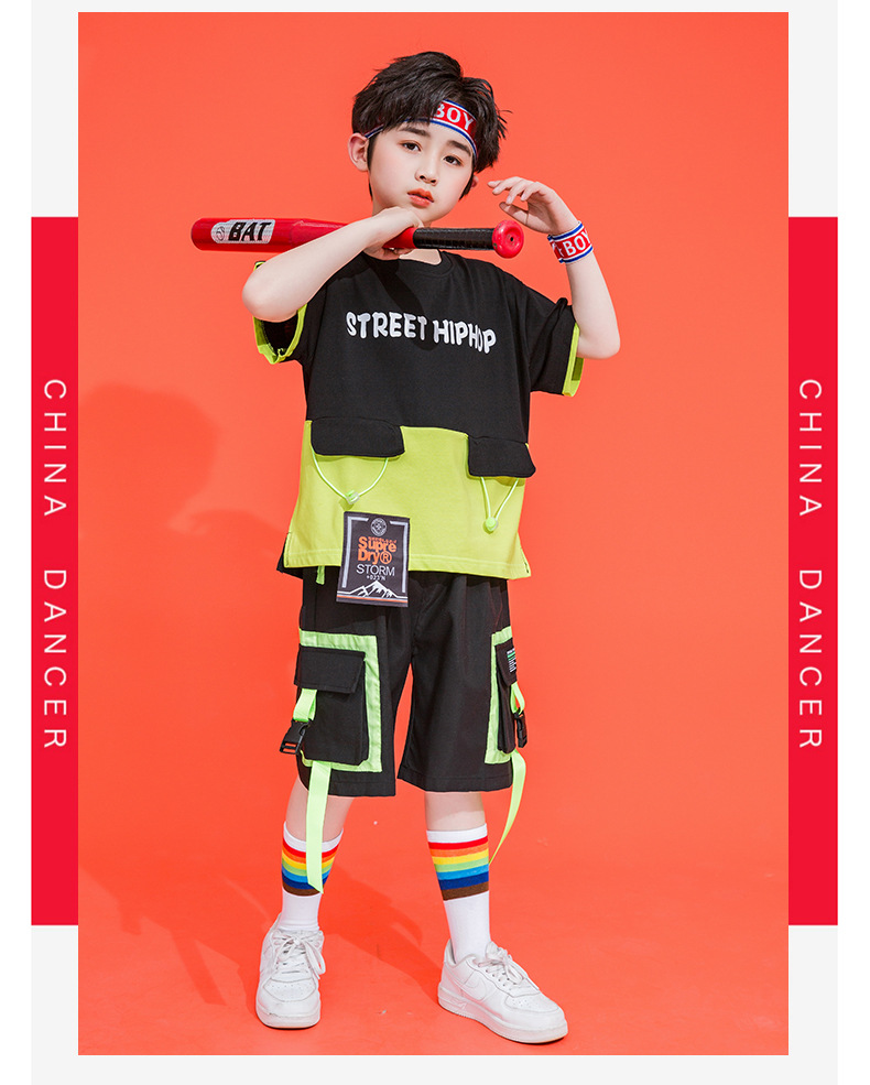 พร้อมส่ง***ชุดเต้น ชุดแดนซ์ : เซ็ตเสื้อสีเขียวนีออน +กางเกง/กระโปรง