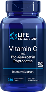 Life Extension Vitamin C and Bio-Quercetin Phytosome 250 capsules วิตามินซีเข้มข้น1,000 mg และเพิ่มเควอซิทิน สารต้านอนุมูลอิสระ เพิ่มภูมิต้านทาน ต้านการอักเสบ