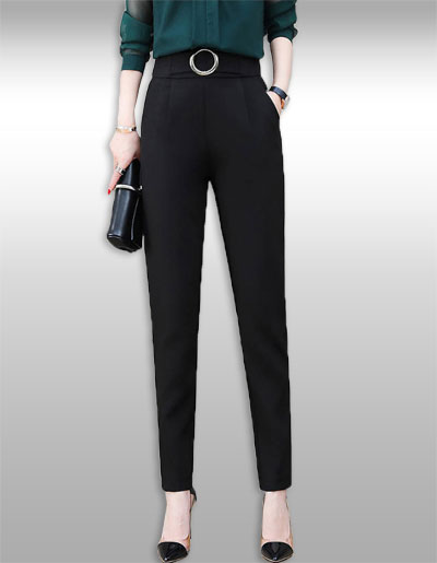 กางเกงแฟชั่นสีดำใส่ทำงาน มี 5ไซส รหัส2287