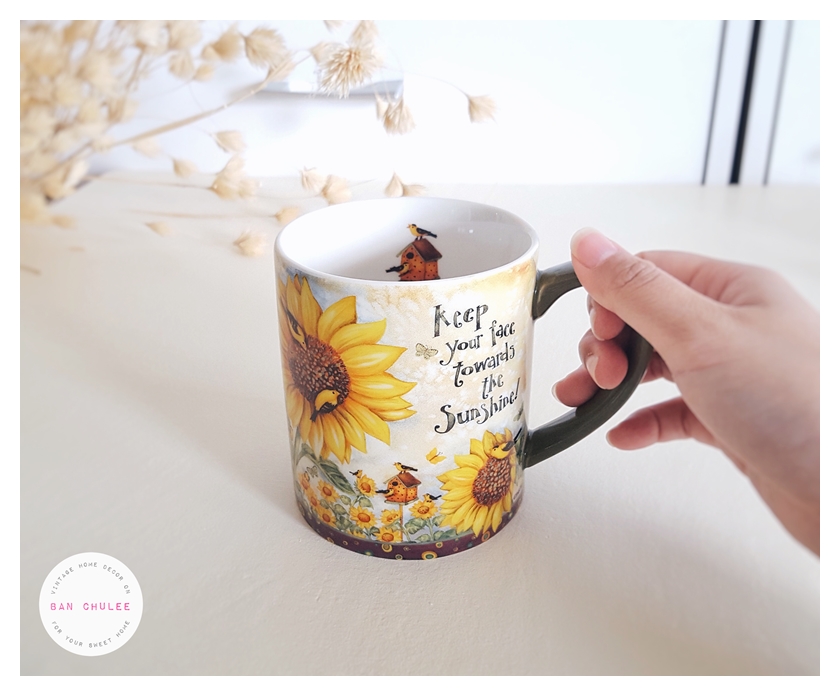 Ceramic Mug - Sunflowers แก้วเซรามิค ลายดอกไม้
