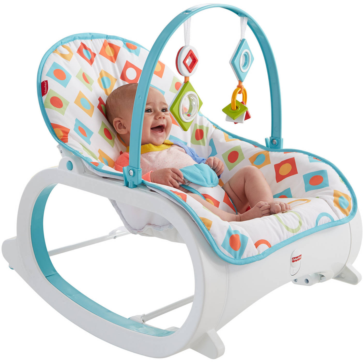 เปลสั่นอัตโนมัติและเปลโยกมือ Fisher Price Infant-To-Toddler Rocker, Geo Diamonds