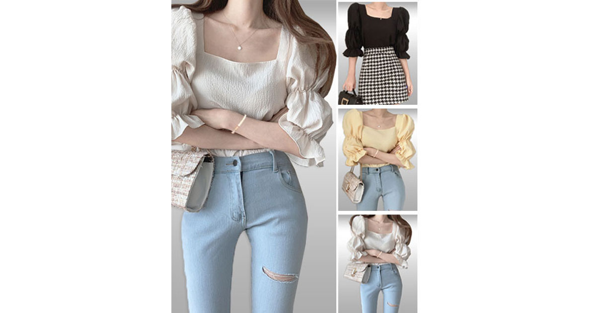 เสื้อแฟชั่นสวยหวานสไตล์เกาหลี มี3สีรหัส2356