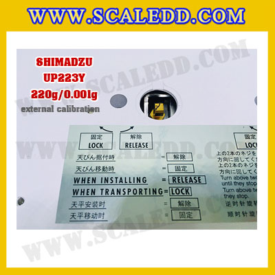 เครื่องชั่งดิจิตอล ทศนิยม 3 ตำแหน่ง รุ่น UP223Y 220gx0.001g เครื่องชั่งละเอียดสูง220g เครื่องชั่งน้ำหนัก220g ตาชั่ง220กรัม พิกัดน้ำหนัก 220g ความละเอียด 0.001g ยี่ห้อ SHIMADZU รุ่น UP223Y