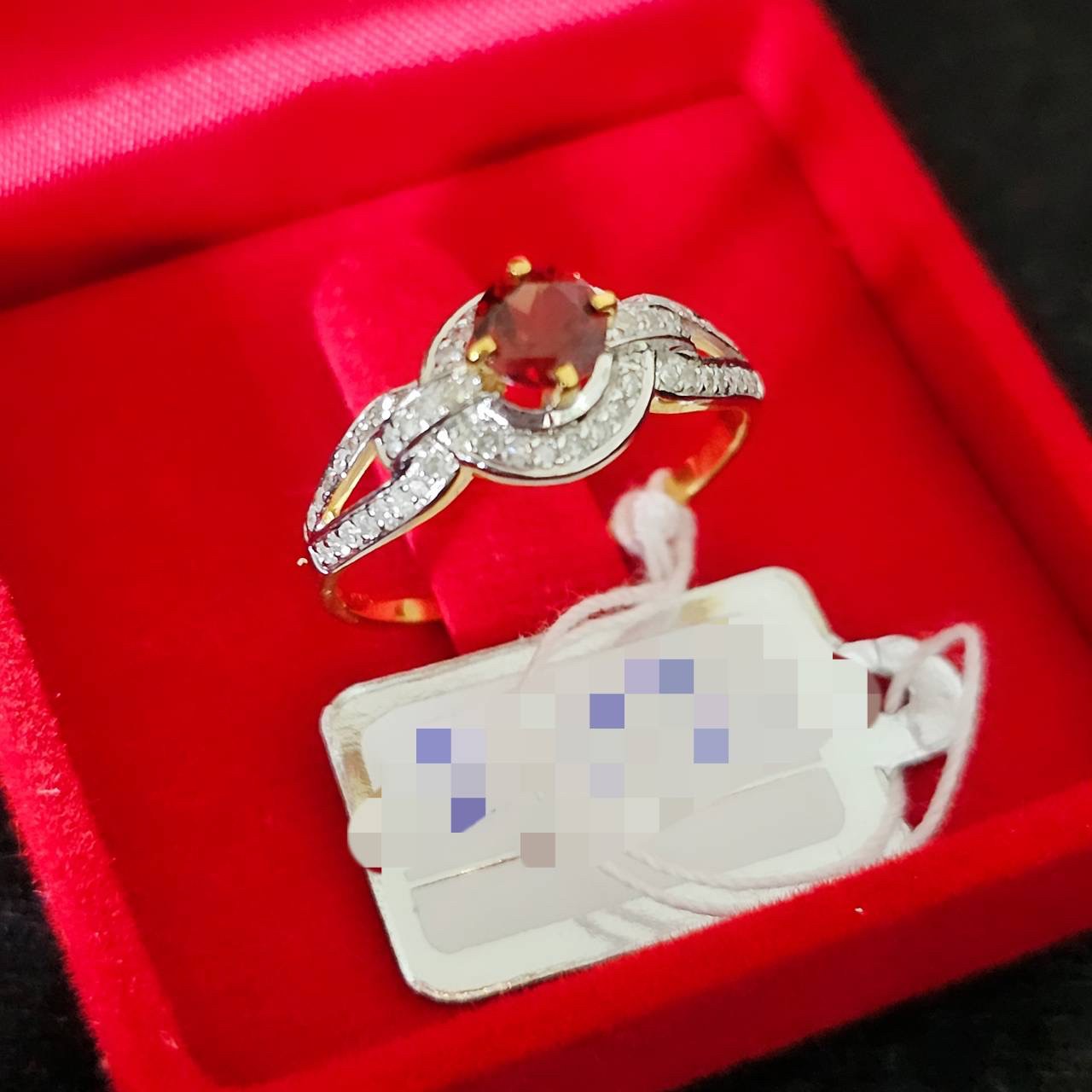 พร้อมส่งและสั่งผลิตแหวนเพชรแท้พลอยแท้ทุกสี(ระบุพลอยได้) แหวนแต่งงาน แหวนหมั้น ใส่เที่ยว ออกงาน แหวนทองคำ 9K เพชรกุหลาบแท้ 0.30 กะรัต 56 เม็ด ราคาถูกมาก ส่งฟรี