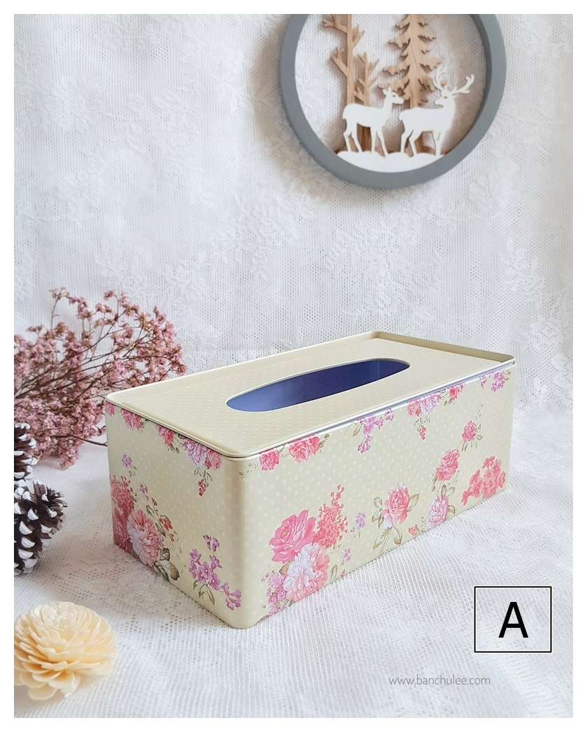 Tin Tissue Box กล่องทิชชู่ งานสังกะสี 25 cm.