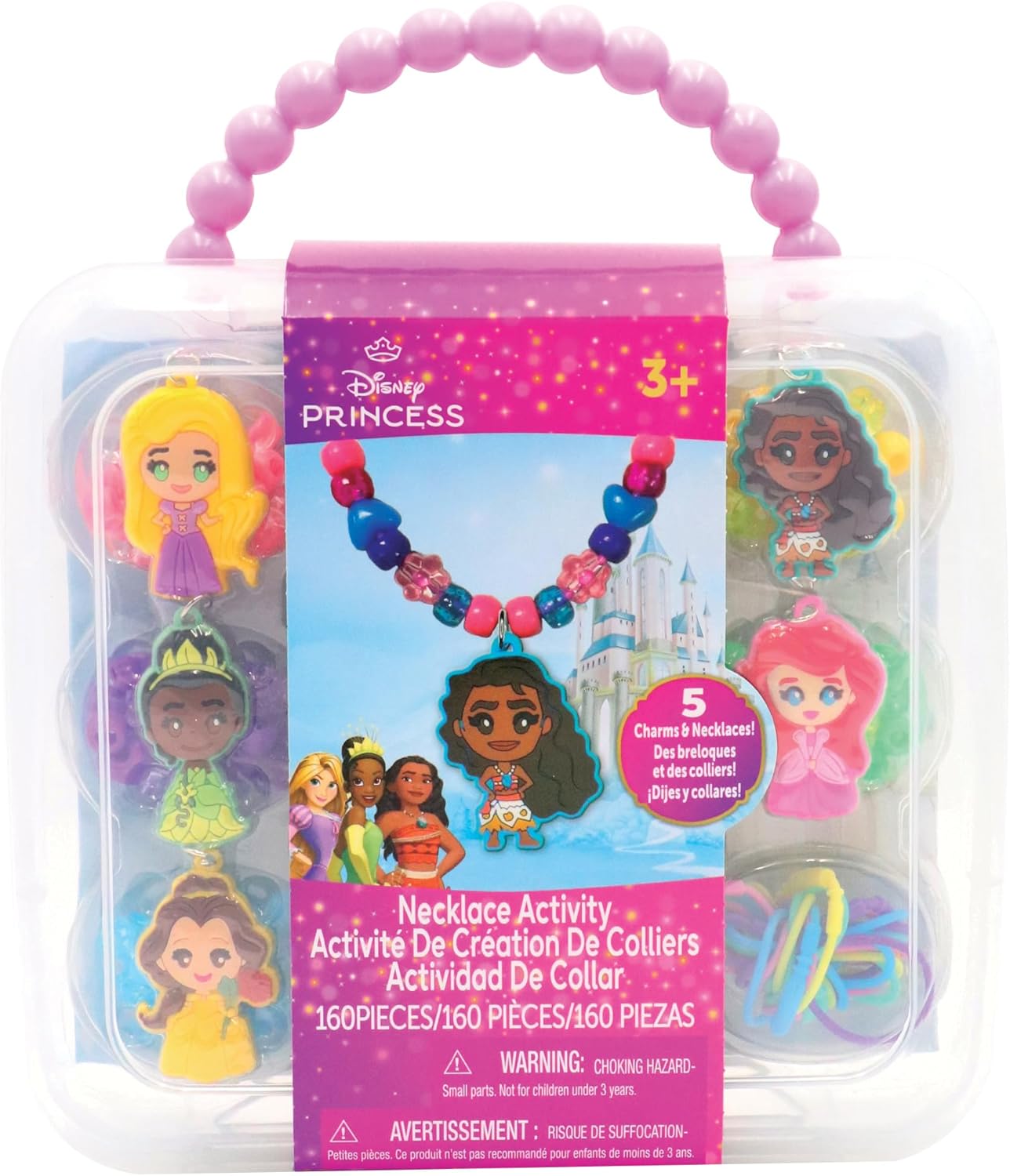 Tara Toys Disney Princess Necklace Activity, 160-Piece Jewelry Making Kit