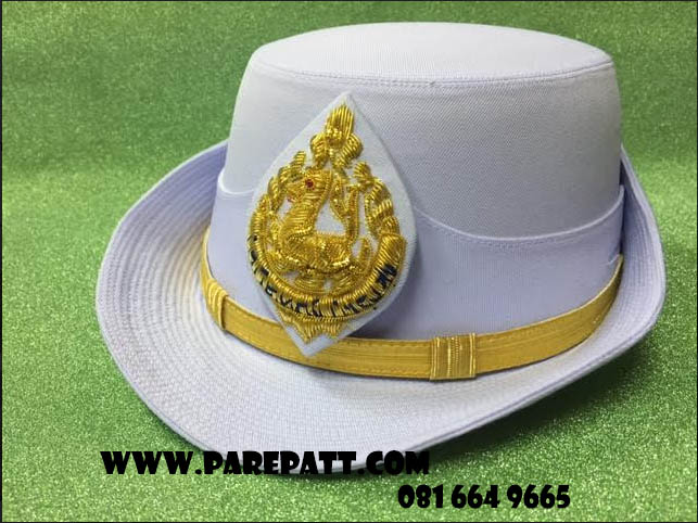 หมวกหม้อตาลข้าราชการหน้าครุฑและสิงห์