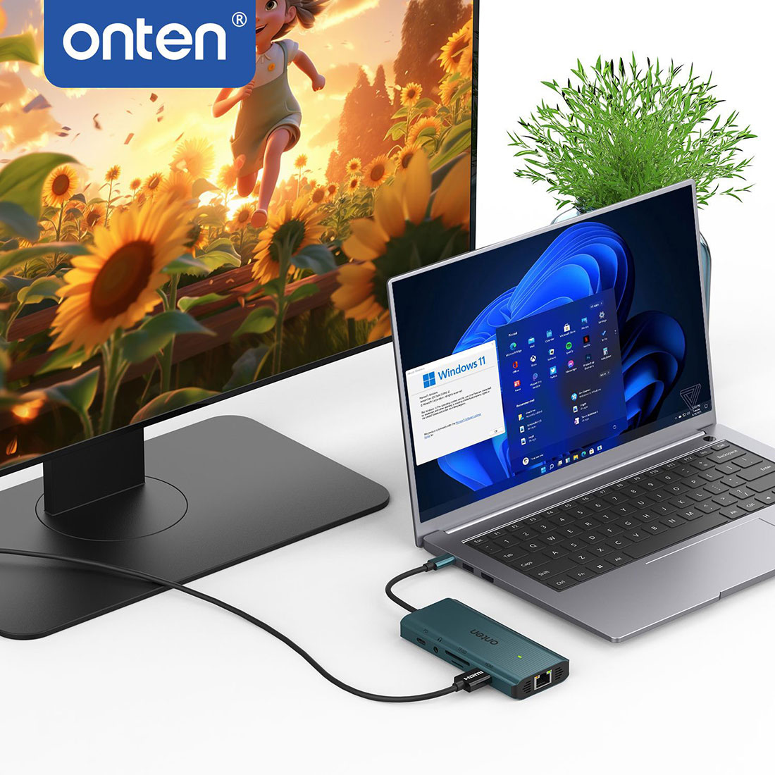 9 in 1 USB-C Multi-Function Docking Station by Onten