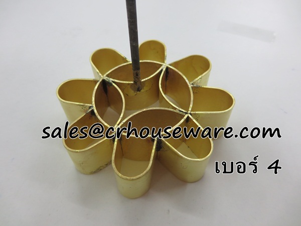 พิมพ์ขนมดอกจอกทองเหลือง เบอร์ 4 Dok Jok brass mold. Code: 016-DJT-7