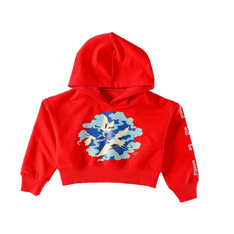 พร้อมส่ง ชุดเต้น Dance เสื้อแขนยาวสีแดง+กางเกงขาว