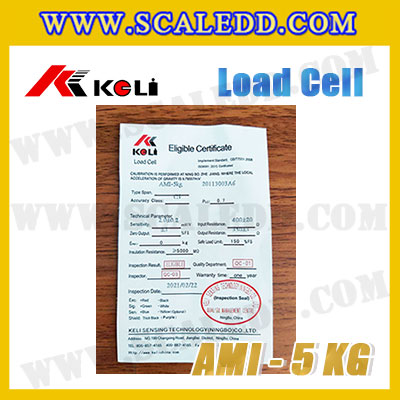 KELI รุ่น AMI-5kg โหลดเซลล์ Loadcell Keli Aluminium (IP65) AMI โหลดเซลล์ยี่ห้อ Keli รุ่น AMI สำหรับเครื่องชั่งตั้งโต๊ะ5kg