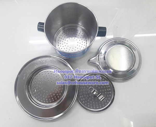 ฮานอยพอตสเตนเลส,Hanoipot ที่ชงกาแฟ Code: 037-Hanoipot-SL