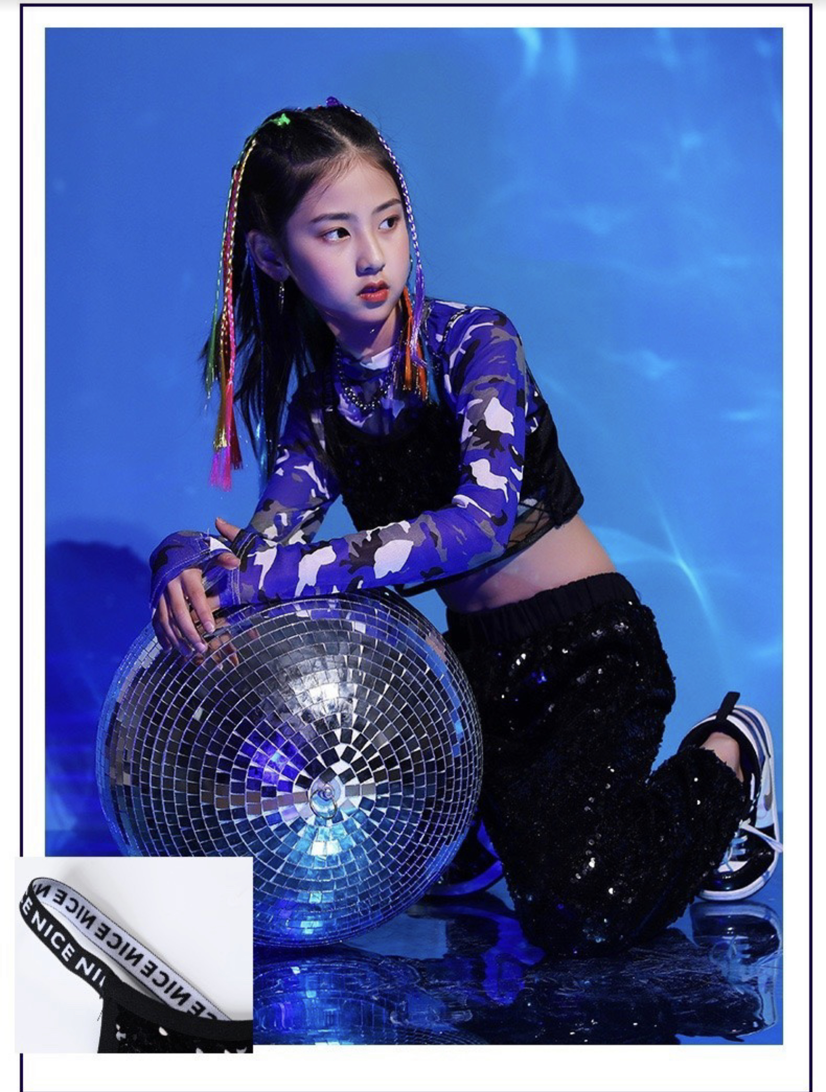 ชุดเต้น ชุดฮิปฮอป เสื้อแขนยาว + กางเกงขายาว สไตล์แบลคพิ้ง