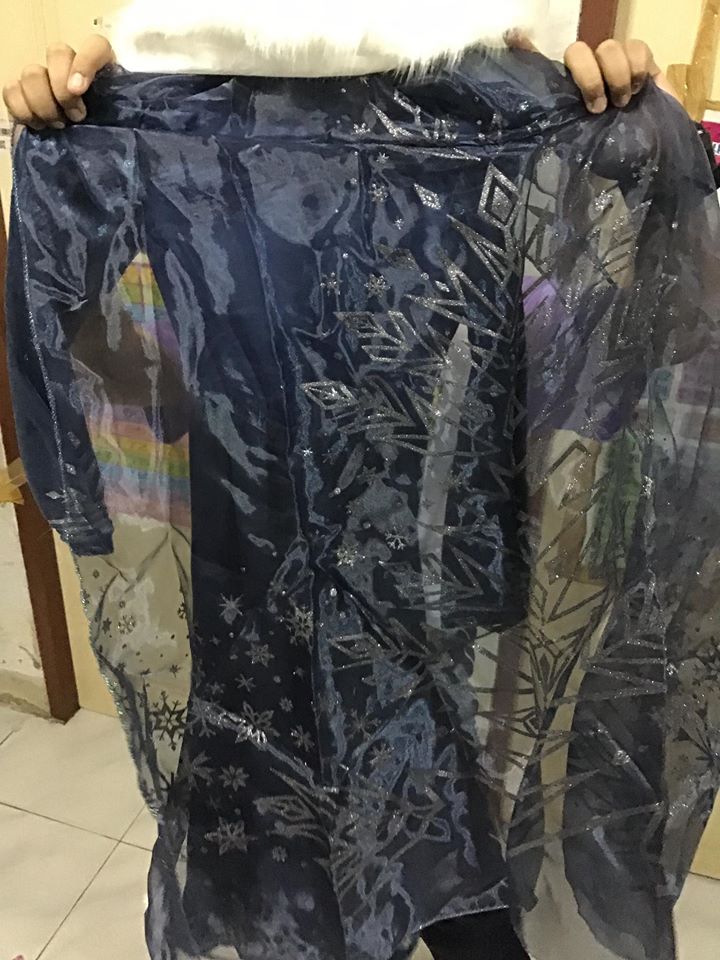 ชุดเด็ก : เดรส+ผ้าคลุมแอลซ่าซีซั่น2