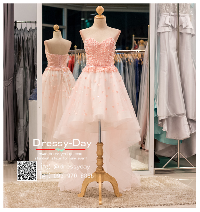 รหัส ชุดไปงานแต่ง :PF114 ชุดราตรียาวเกาะอกดูดีแบบเจ้าหญิง ใส่ไปงานแต่งงาน ชุดออกงานกาล่าดินเนอร์ งานเลี้ยง งานพรอม งานรับกระบี่ ชุดถ่ายพรีเวดดิ้งใส่ถ่ายพรีเวดดิ้งแนวเจ้าหญิง ริมทะเล หรือในสวน แบบชมพู่ หรือใส่งานวันจริง ที่สวยที่สุดในโลกไปงานแต่งงาน