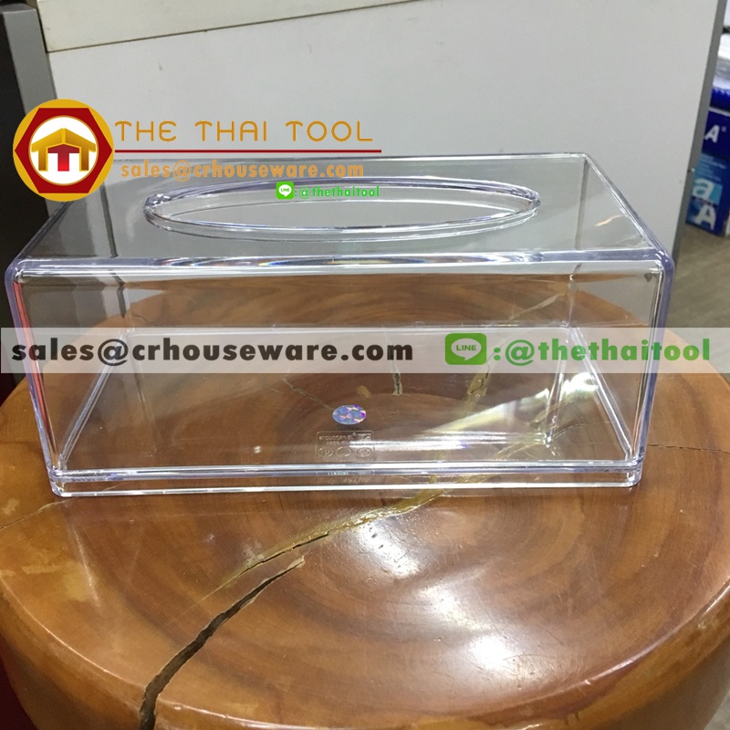 กล่องทิชชู่อะคริลิค 000-STK9044,Clear_Rectangular_Tissue_Box