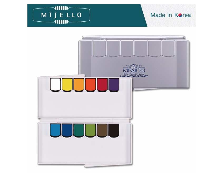 ชุดสีน้ำ Mijello Mission Silver 12สี