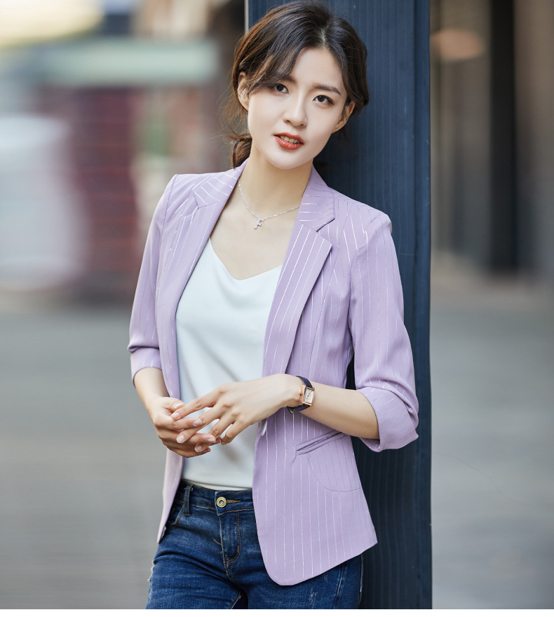 สินค้าพรีออเดอร์ เสื้อสูทแฟชั่นสวยหรูสไตล์เกาหลีดูดีมี 4 สี PO-SUIT-025