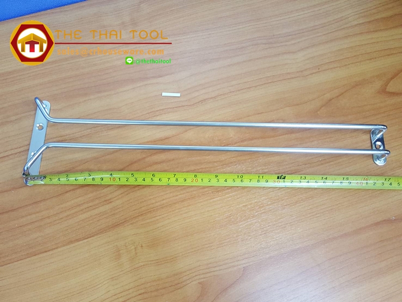 ราวเดี่ยวแขวนแก้ว 16 นิ้ว 013-JPGHR-16 Glass hanger ,glass ကိုကြိုးကွင်း,玻璃衣架,Kính treo,កញ្ចក់ hanger