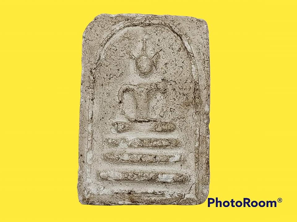 สมเด็จ หลวงปู่อ้น วัดบางจาก สมุทรสงคราม ปี 2460 เนื้อผง พิมพ์ฐาน 3 ขั้น หูบายศรี
