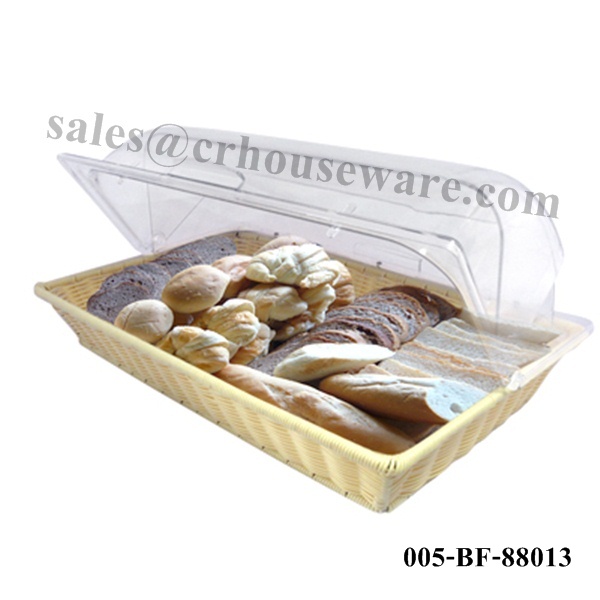 ฝาครอบพร้อมตะกร้า ทรงสี่เหลี่ยม Cover and basket Square. 005-BF-88013,ตะกร้าฝาครอบขนมปังโรงแรม,កញ្ចប់កុម្មង់នំជាមួយគម្រប,giỏ bánh ngọt với bìa,點心籃蓋