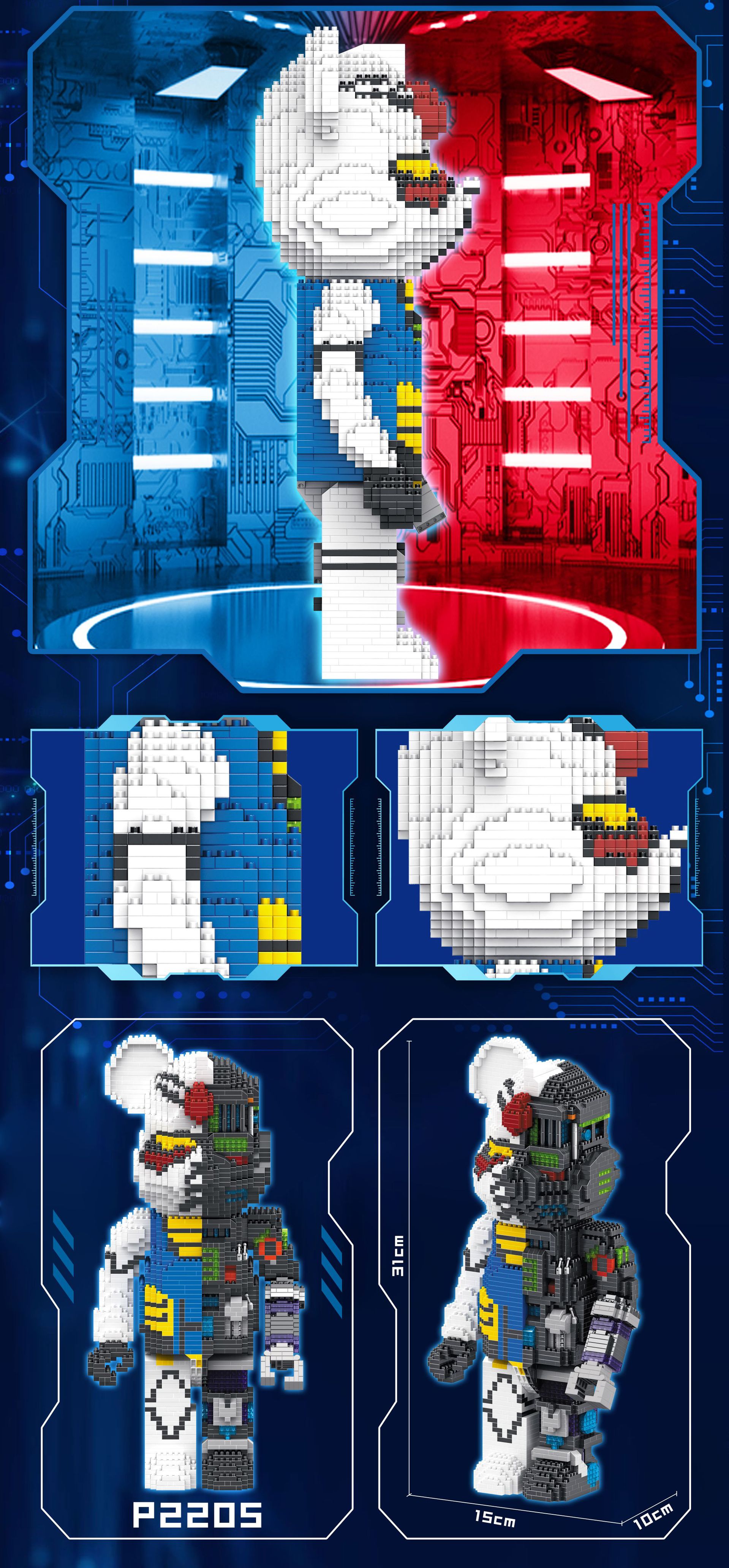 เลโก้นาโน Bearbrick Robot(หมีแบร์บริคครึ่งหุ่นยนต์) Size Jumbo