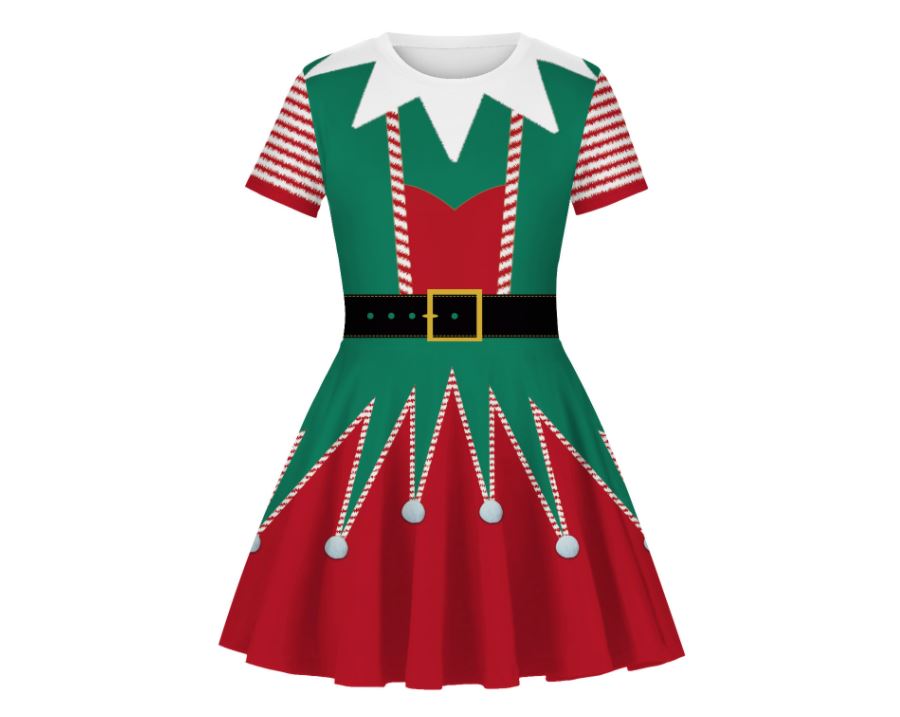 ชุดคริสต์มาส คริสมาส เดรสเขียว-แดง