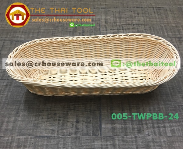 ตะกร้าหวายเทียม แบบวงรี 005-TWPBB-24