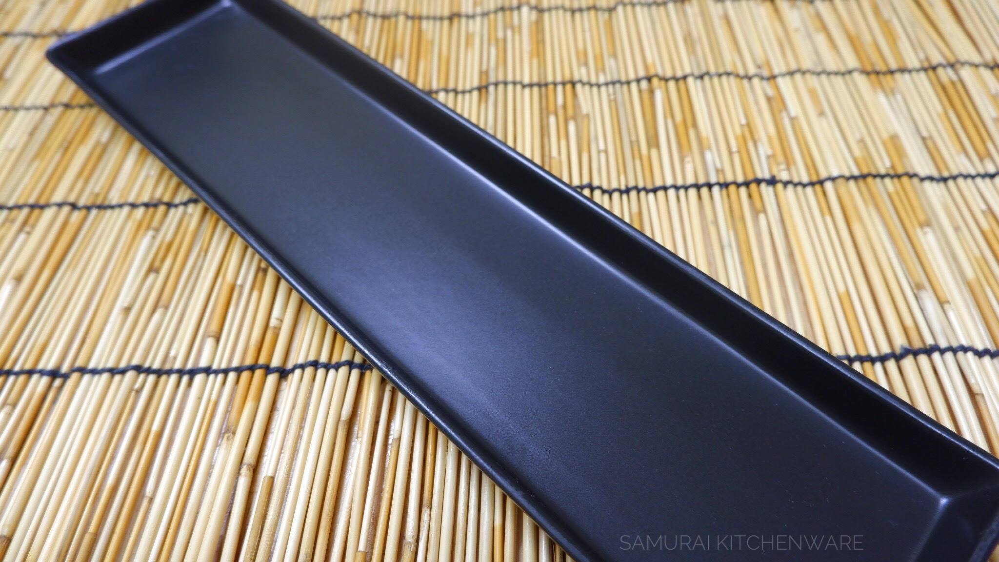 ถาดเบิร์นซูชิ สีดำ (43 cm)