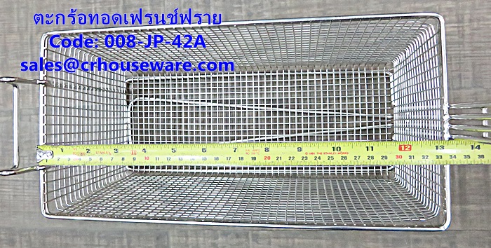 ตะกร้าทอดเฟรนช์ฟราย, FRY BASKETS รหัสสินค้า 008-JP-42A, កន្ត្រកឆា,giỏ Fry,ກະຕ່າ fry,炸篮,French Fry Basket,เชียงรายตะกร้าทอดเหลี่ยม,เชียงรายตะกร้าทอดเลียมลึก,