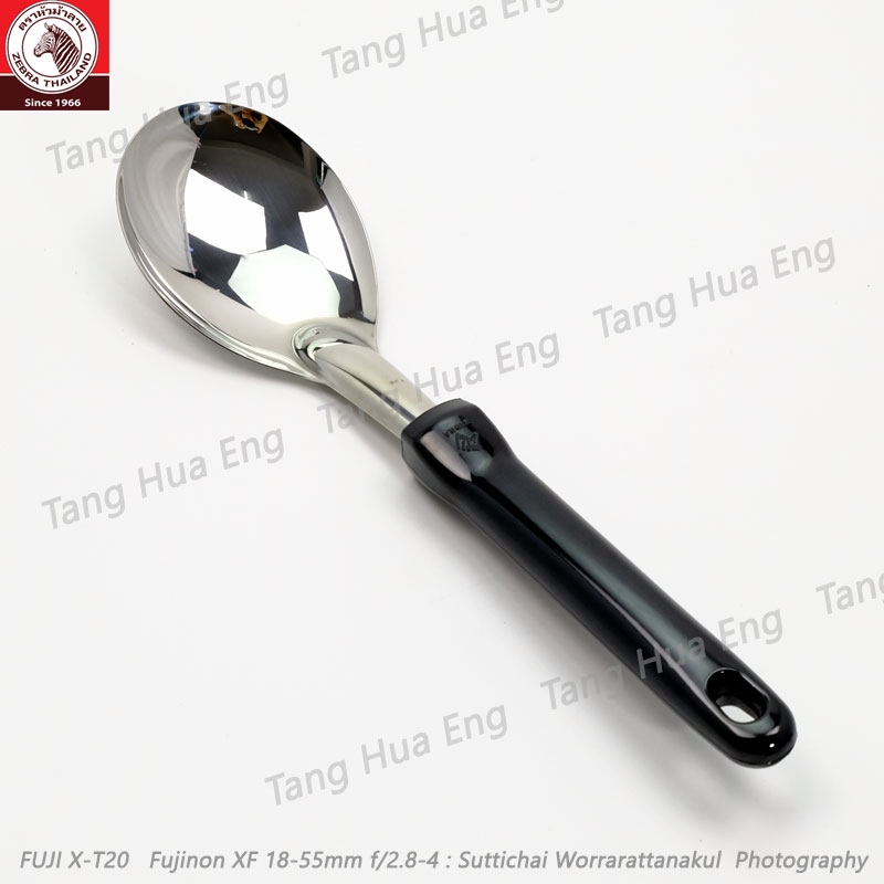 Zebra โถข้าวสเตนเลส 20 ซม. แถมทัพพีแขก Focus ตราหัวม้าลาย