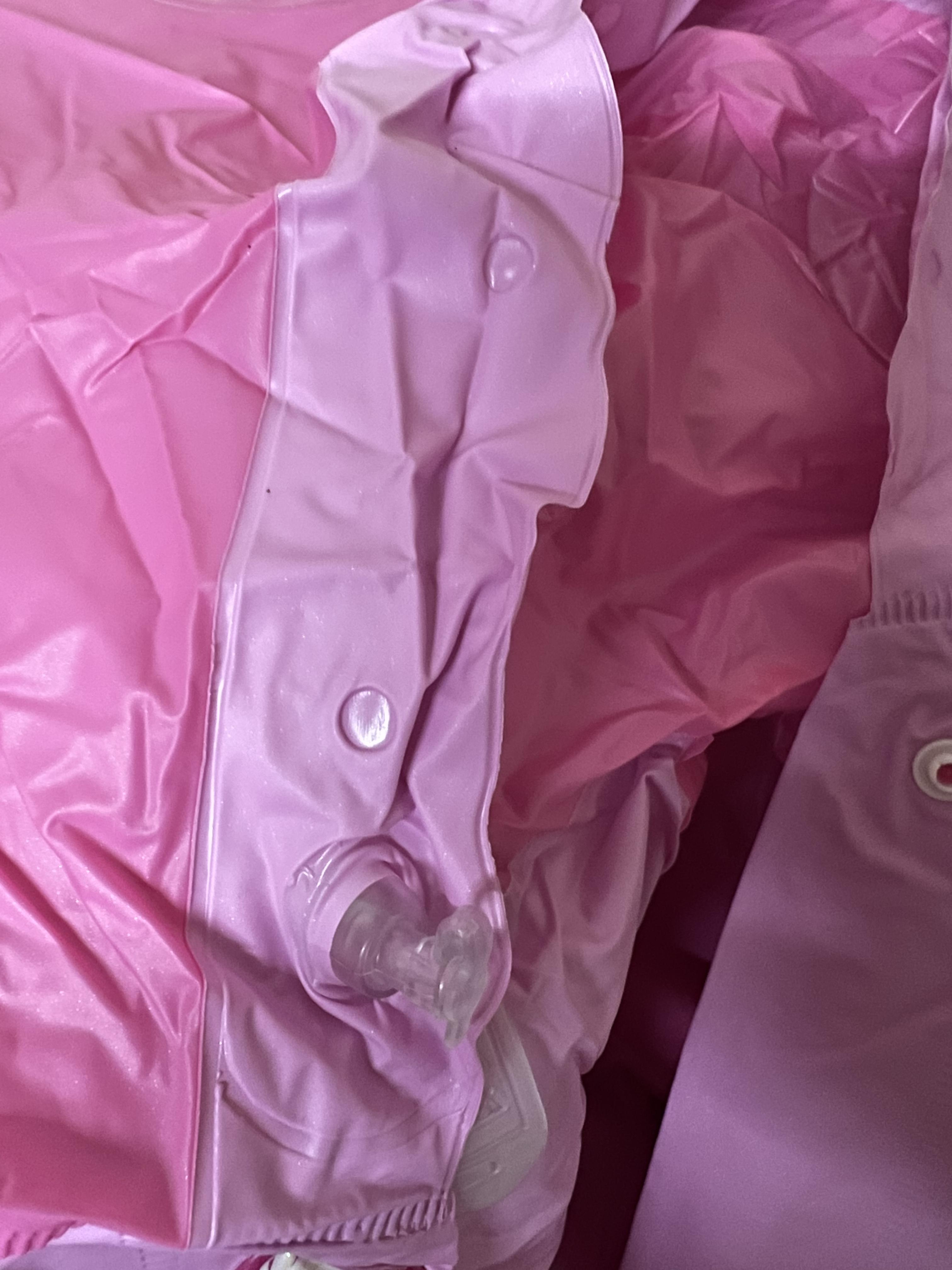 เสื้อกันฝน ชุดกันฝน เด็ก ลายโฟเซ่น สีชมพู