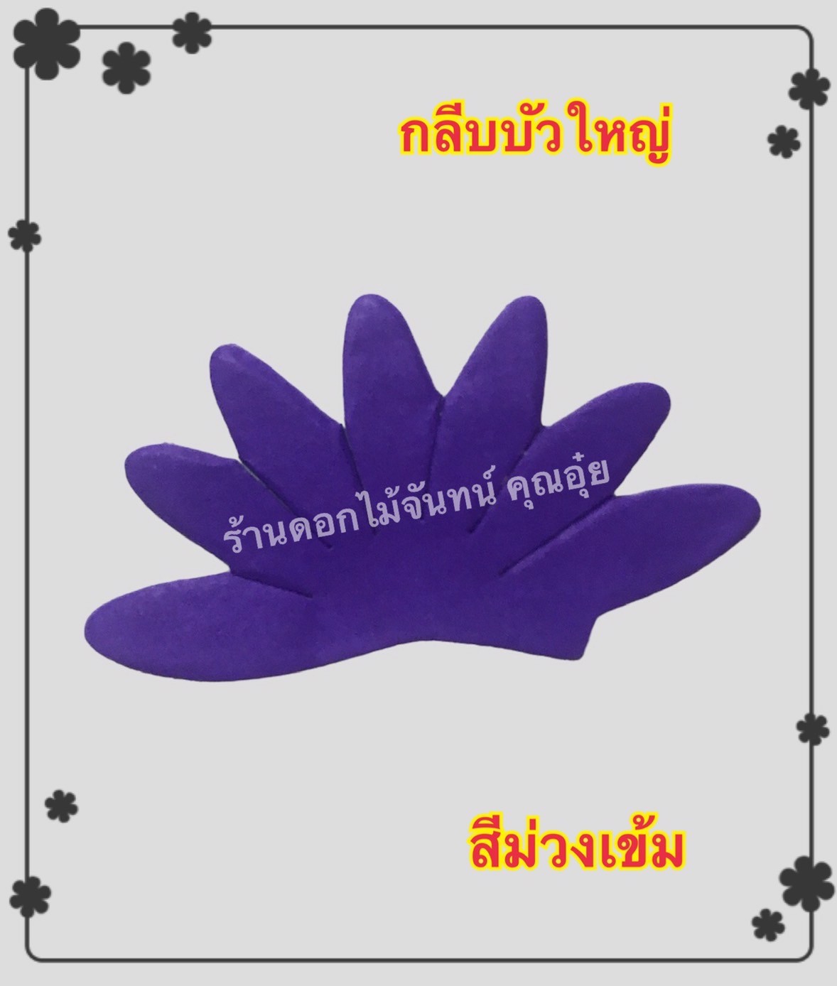 กลีบบัวใหญ่ สีม่วงเข้ม