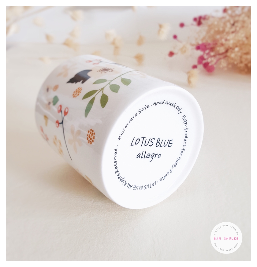 Bone China Mug - Season Flowers แก้วโบน ไชน่า ลายดอกไม้