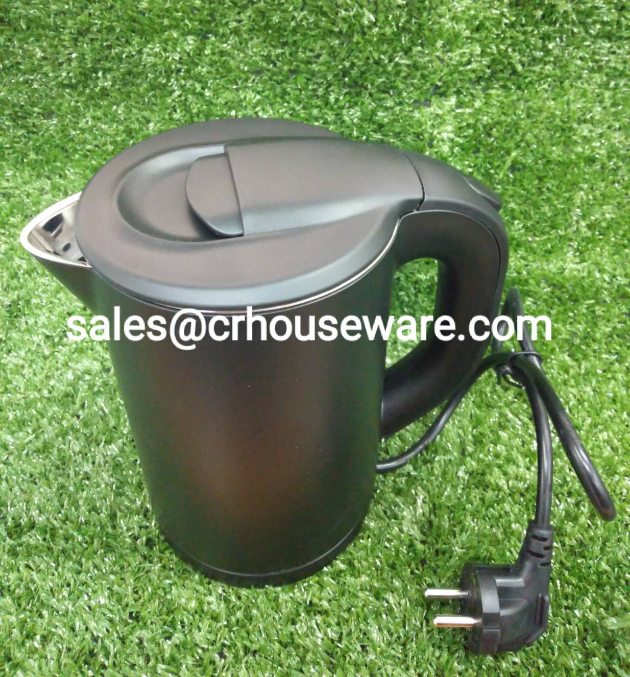 กระติกน้ำร้อนไฟฟ้า รหัส 005-EKD080L-B Double wall electric kettle 0.8 ltr., black
