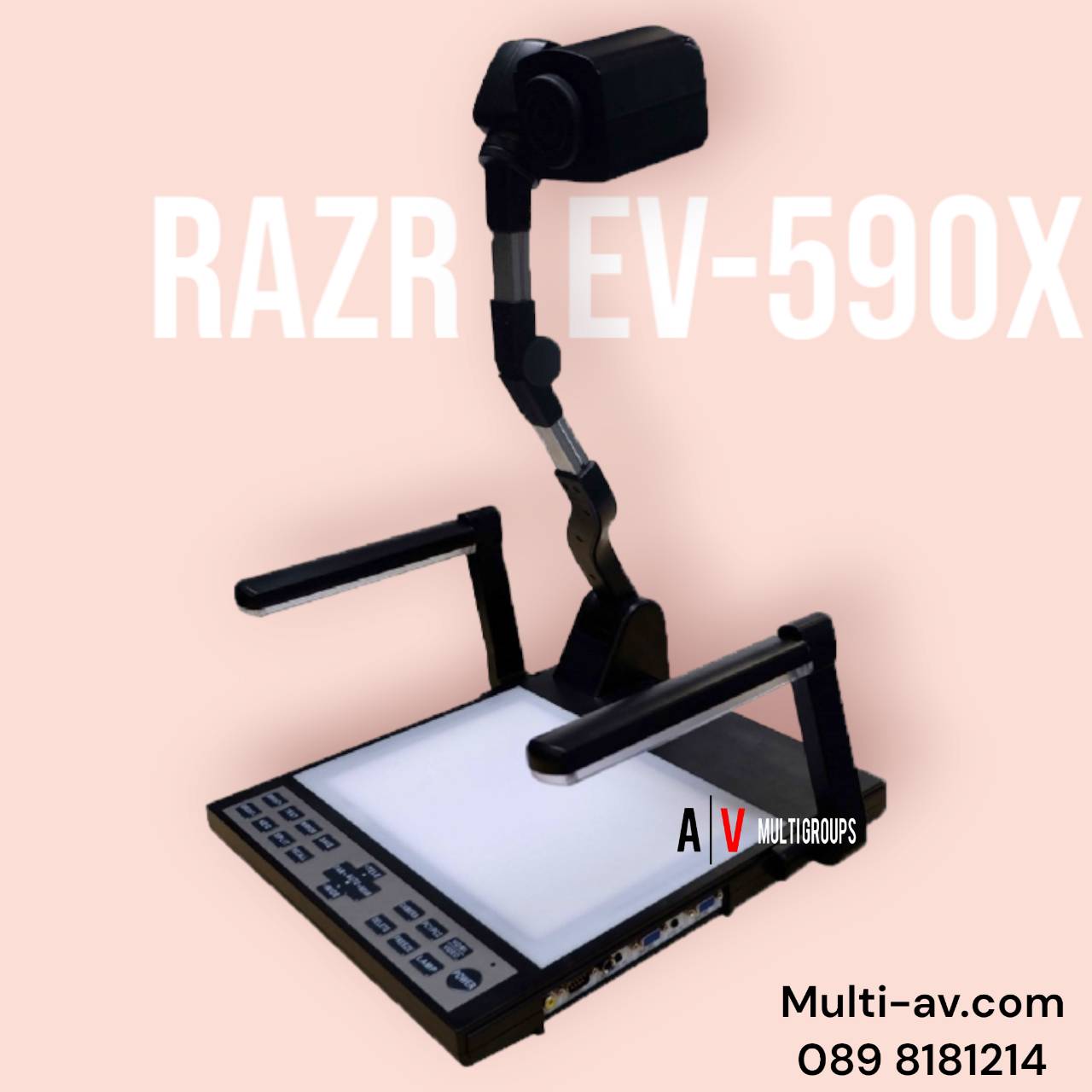 RAZR EV-590X เครื่องฉายภาพวัตถุ 3มิติ Visualizer ฉายแผ่นใส, วัตถุ 3 มิติ, ฟิลม์สไลด์, ฟิลม์เอ็กซ์เรย์ได้ ความละเอียด 8 ล้าน