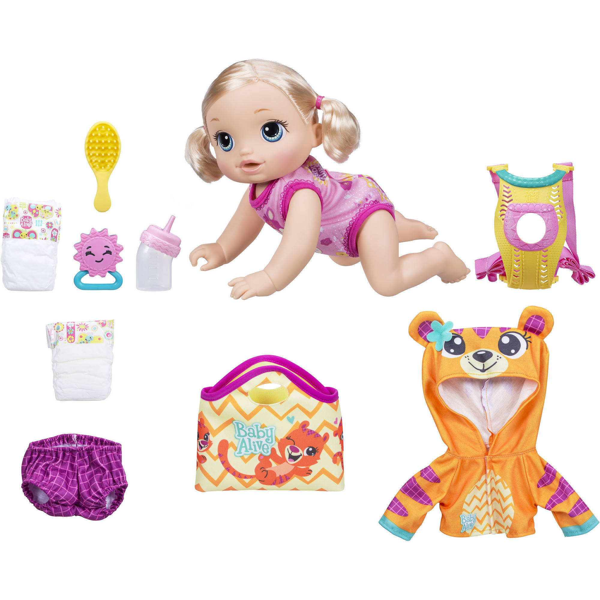 ตุ๊กตาคลาน Baby Alive Baby Go Bye Bye - Blonde Hair (Exclusive Value Bundle)