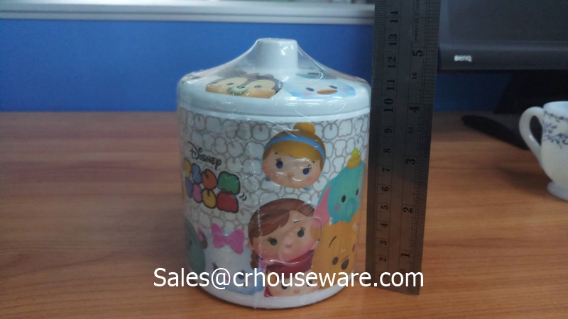 แก้วน้ำมีหู+ฝา 4 นิ้ว ลายTSUMSUM