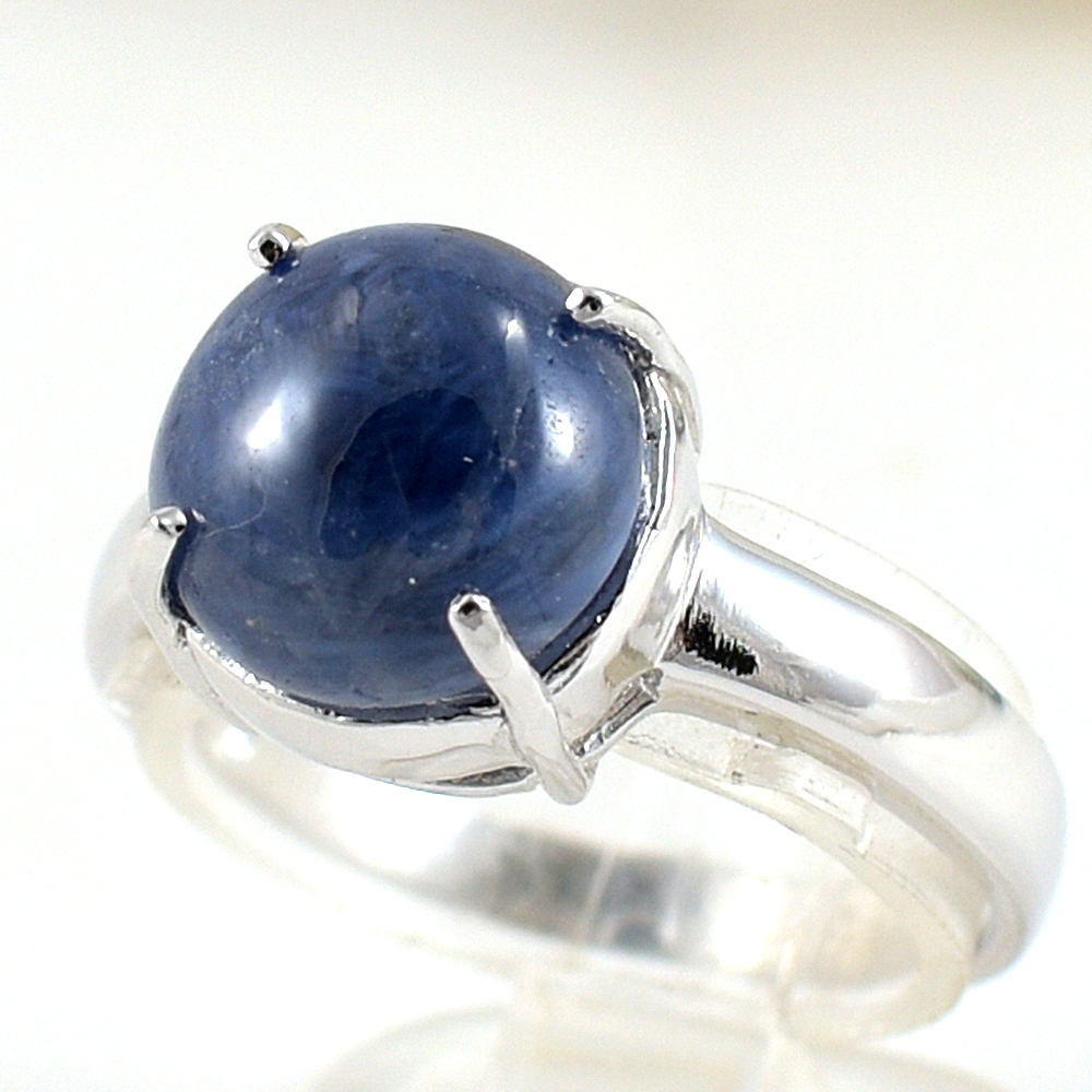 แหวนเงินแท้ราคาถูกชุบทองคำขาว ไพลินแท้ 5.30 กะรัต งานประณีตสวยงาม สั่งผลิตค่ะ