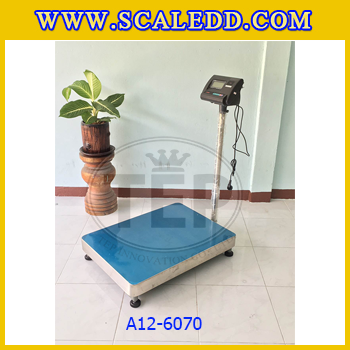 เครื่องชั่งน้ำหนักดิจิตอล พิกัด500kg ความละเอียด50g ขนาดแท่นชั่ง60*70cm รุ่น A12 (เครื่องชั่งผ่านตรวจรับรองจากสำนักชั่งตวงวัด)