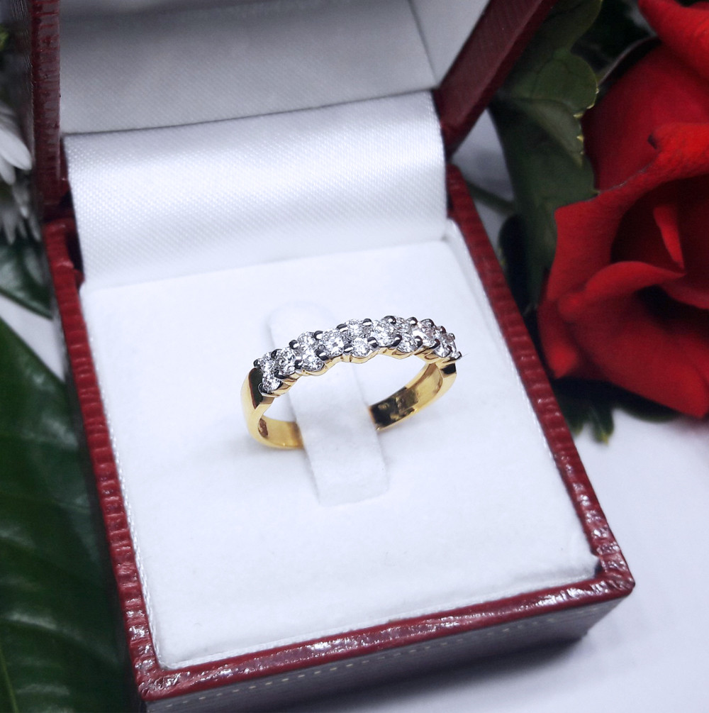 สั่งผลิตเพชรเบลเยี่ยมคัท แหวนแต่งงาน แหวนหมั้น ใส่เที่ยว ออกงาน แหวนทองคำ 18K เพชรแท้ 0.52 กะรัต 2.97 กรัม น้ำ 99 ราคาถูกมาก มีใบรับประกันค่ะ
