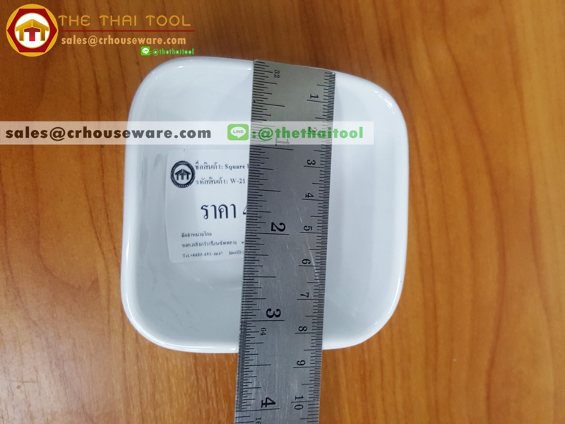 ถ้วยสี่เหลี่ยม 3.5 นิ้ว Square bowl-S รหัส ML-W-21