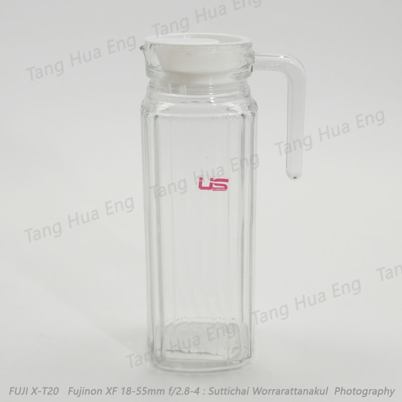 เหยือกน้ำพร้อมฝา ขนาด 1200 มล. SQP-1200SC ( หูแก้วฝาขาว )