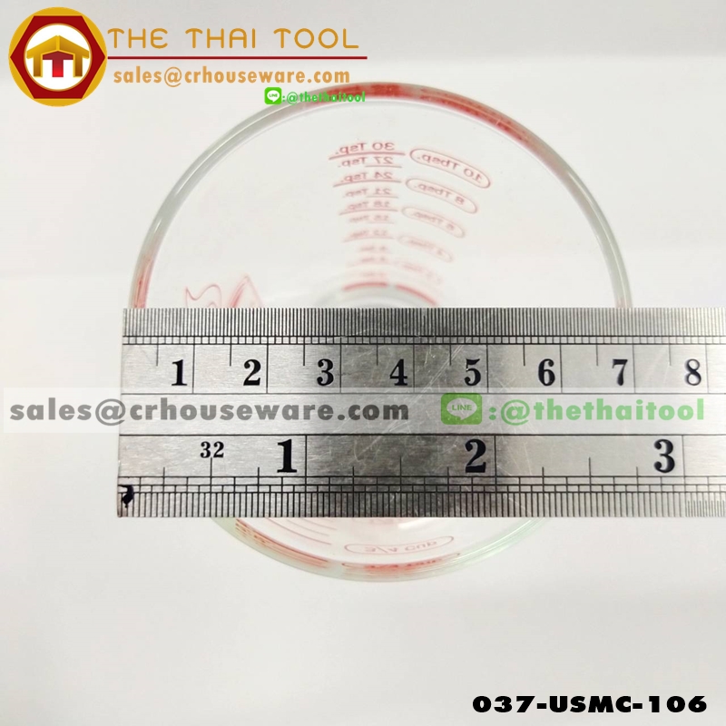 แก้วตวง พิมพ์สเกล 170 มล. 6 ออนซ์ รุ่นผลิตในประเทศ 037-USMC-106 ,แก้วตวงเสกลผลิตในประเทศ