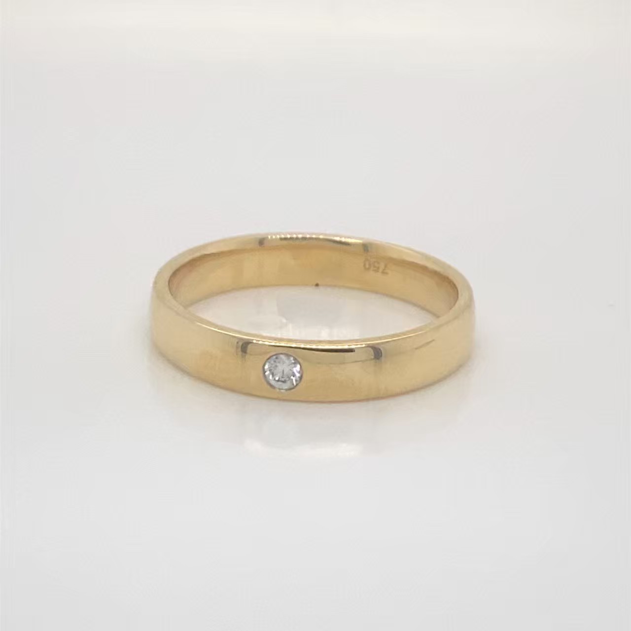 แหวนเพชรปลอกมีดGold 18K 2.78g D 1/0.03 ct