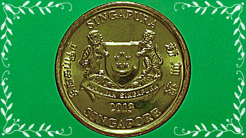เหรียญ เงินตรา ประเทศ สิงคโปร์ Cents 2013