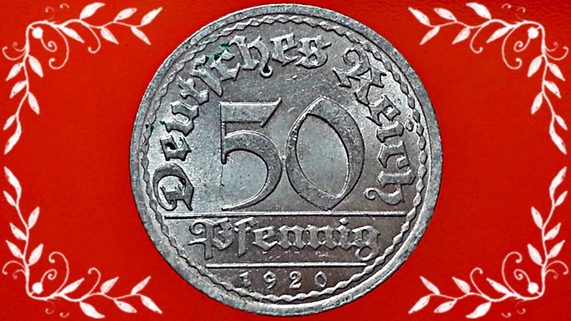 เหรียญ เงินตรา ประเทศ เยอรมนี Pfennig (A, D, E, F, G, J) 1920
