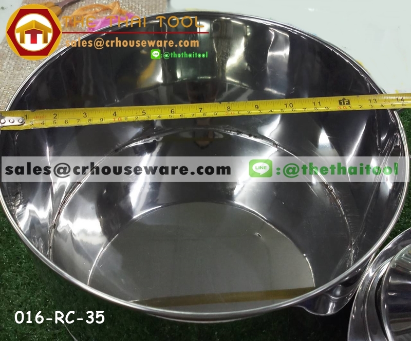 หม้อทำข้าวเกรียบปากหม้อ 3 ช่องใช้กับเตาแม่เหล็กไฟฟ้าได้ รหัสสินค้า 016-RC-35