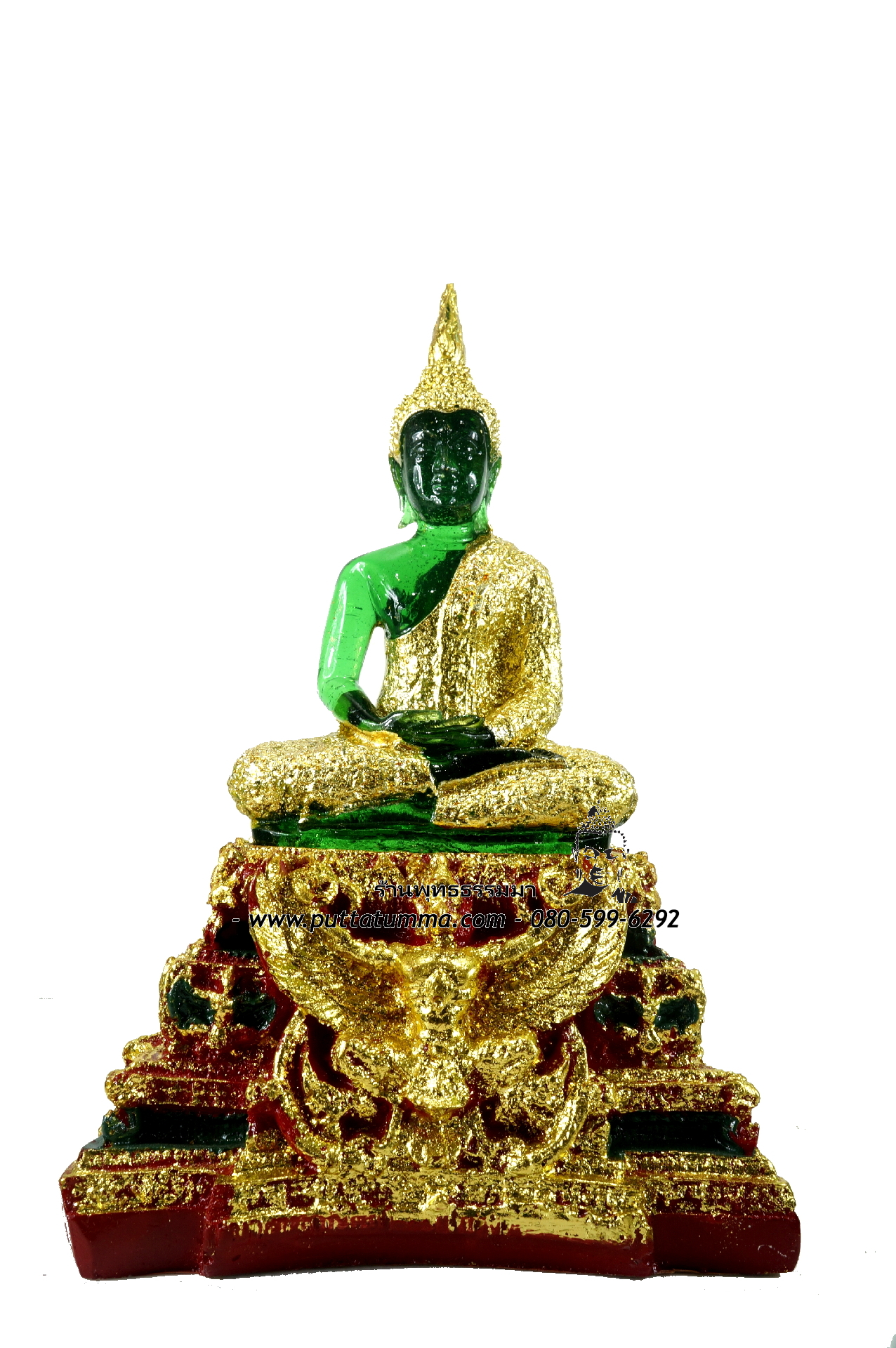 พระแก้วมรกต ทรงเครื่องฤดูฝน เนื้อเรซิ่น ขนาด 5 นิ้ว สูง 11.5 นิ้ว
